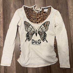 Rare Vintage Y2K Dolce & Gabbana Butterfly Top